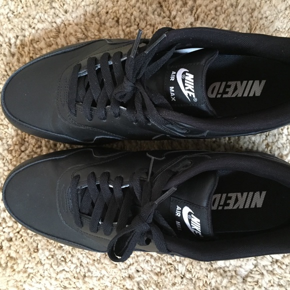 Nike Air Max 1 id All Black size 11 with Dollar Sign $ on Heel (see pictures) - Picture 4 of 6